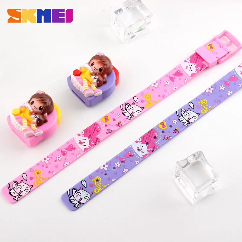 SKMEI Pink Cute Cartoon Watches For Girl Fashion Creative Kids Digital Watch Cat Toy Students Wristwatch 1240