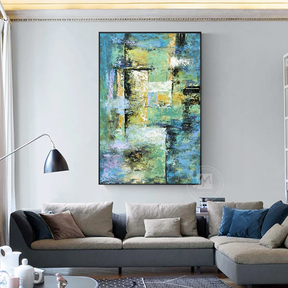 

Vertical original artwork canvas painting for living room large cuadros decoracion dormitorio abstract wall art canvas painting