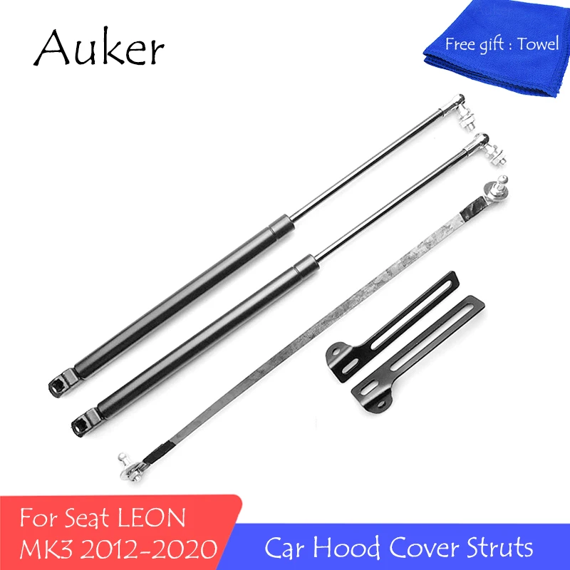 For Seat LEON MK3 2012 2013 2014 2015 2016 2017 2018 2019 2020 Car Front Hood Support Strut Bars Hydraulic Rod Gas Spring