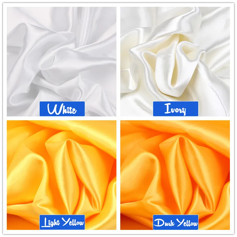 100cm*150cm 16Colors Silks and Satins Fabric Satin Color Butyl Silk Gift Box Lining Lieb Shiny fabrics Clothing Sewing Plain