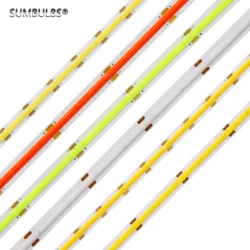 FCOB COB LED Strip Bright Tape Light 16.4FT/5m 480LEDs/M CRI90+ Flexible 24V 12 Volt Led Lights for Bedroom Decor