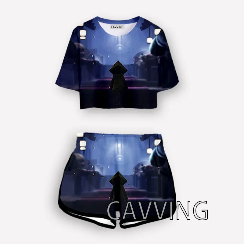 

Little Nightmares 3D Printed Crop Top and Shorts Pants Set Harajuku Streetwear Tracksuits Women Ladies 3D Two Piece Sets Suits