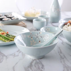 Sakura Story Creative Dishes Set Japanese Hand-painted Noodle Bowl Ceramic Tableware Bowl Rice Bowl