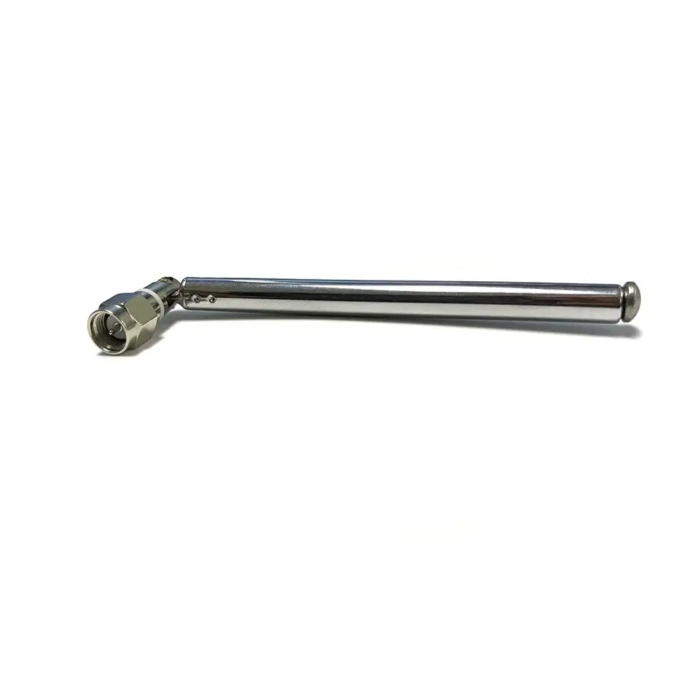 1PC Telescopic Antenna Replacement 100mm 5 Sections SMA Male Connector Total 300mm for Radio TV DIY NEW