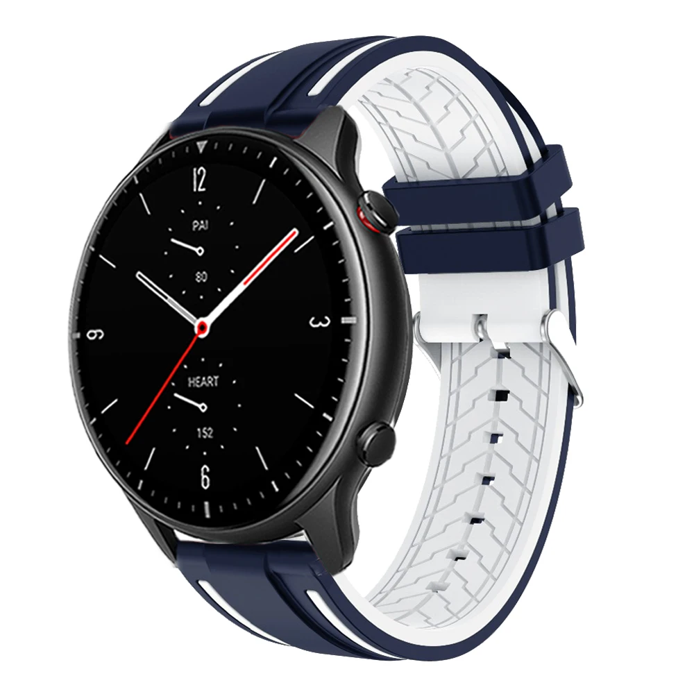 Correa de silicona para reloj Xiaomi Huami Amazfit Gtr 2 2e/47mm, pulsera deportiva de repuesto, 22mm
