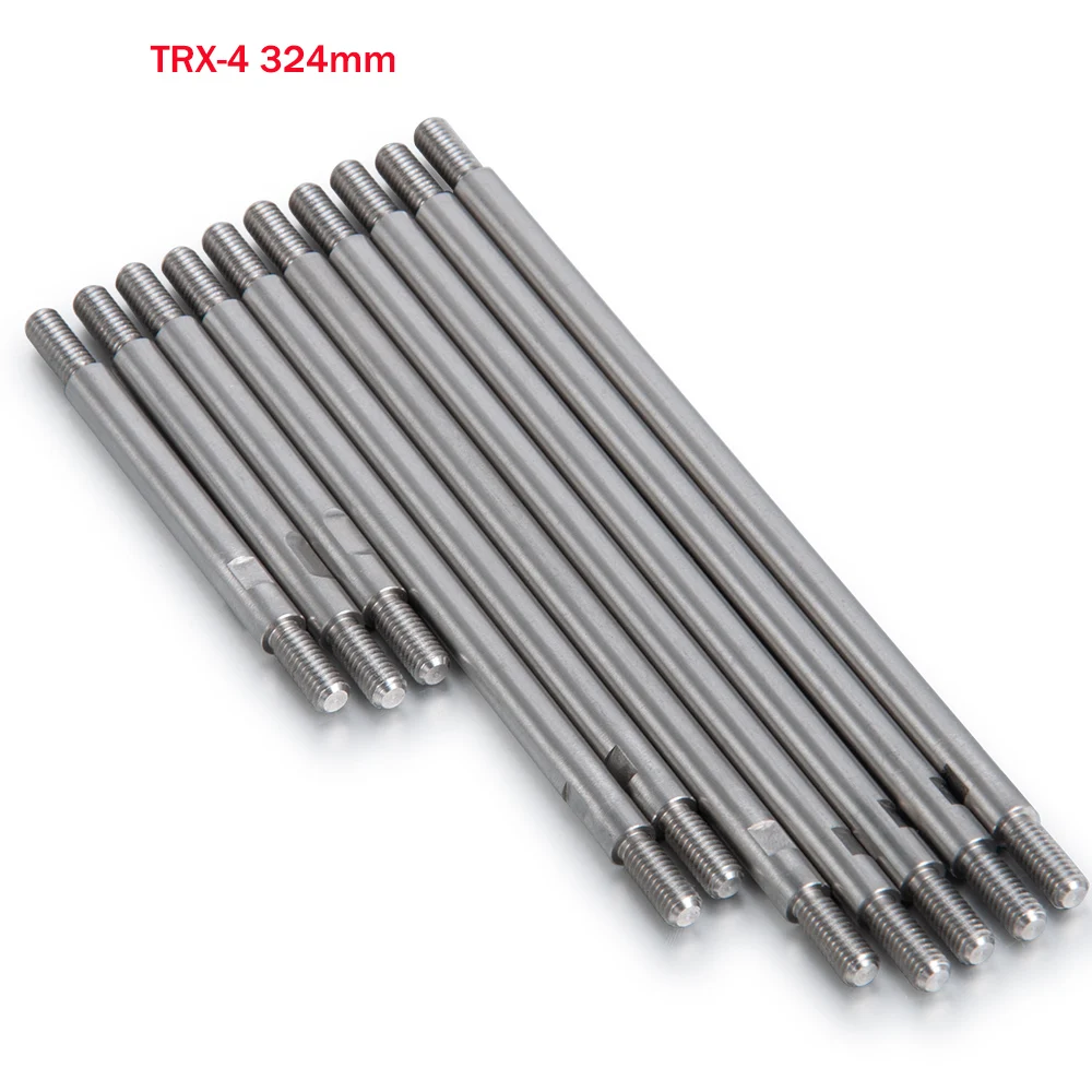 AXSPEED 10 Pcs/Set  Stainless Steel Link Rods Linkage Set for TRX-4 313/324mm Wheelbase 1/10 RC Crawler Car Upgrade Parts