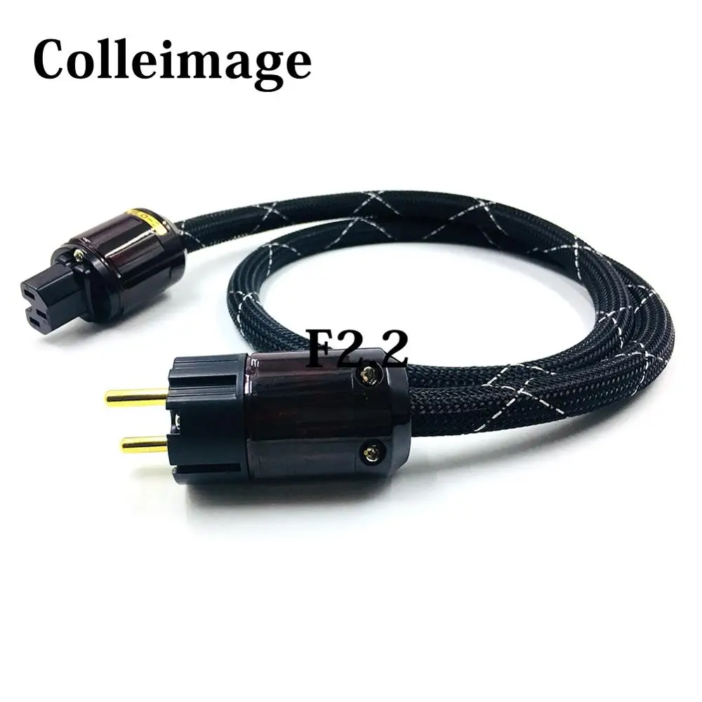 

Hi-End Power Cable 3 core silver plated Power Cord with EU/US Plug AC cable line hifi audio amp cable P-079 Plugs Power cable