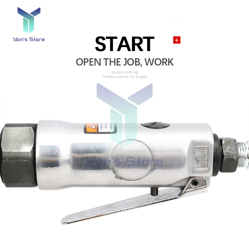 Mini llave de trinquete neumática de vástago recto, aleación de alta calidad, 3/8 1/4, cabeza cuadrada, 10mm, 6,3mm, herramienta de reparación de desmontaje auxiliar