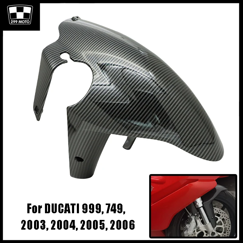 Front Mudguard ABS Splash Fairing For Ducati 999 749 Motorcycle Carbon Fiber Paint Front Fender Cover 2003 2004 2005 2006