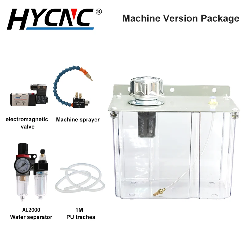 Macchina utensile CNC spruzzatore pneumatico tubo dell'acqua pompa dell'olio sistema di lubrificazione spruzzo d'acqua a bassa pressione serbatoio dell'olio trasparente 3L
