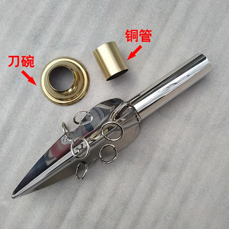 stainless steel Martial arts spear tail spring and autumn broadsword tail Accessories