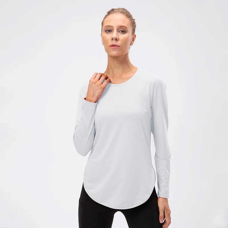 Summer Women\'s UPF 50+ Long Sleeve UV Sun Protection Fitness T-Shirt Sports Top Female Yoga Workout Gyms Tee Tops Woman T-shirts