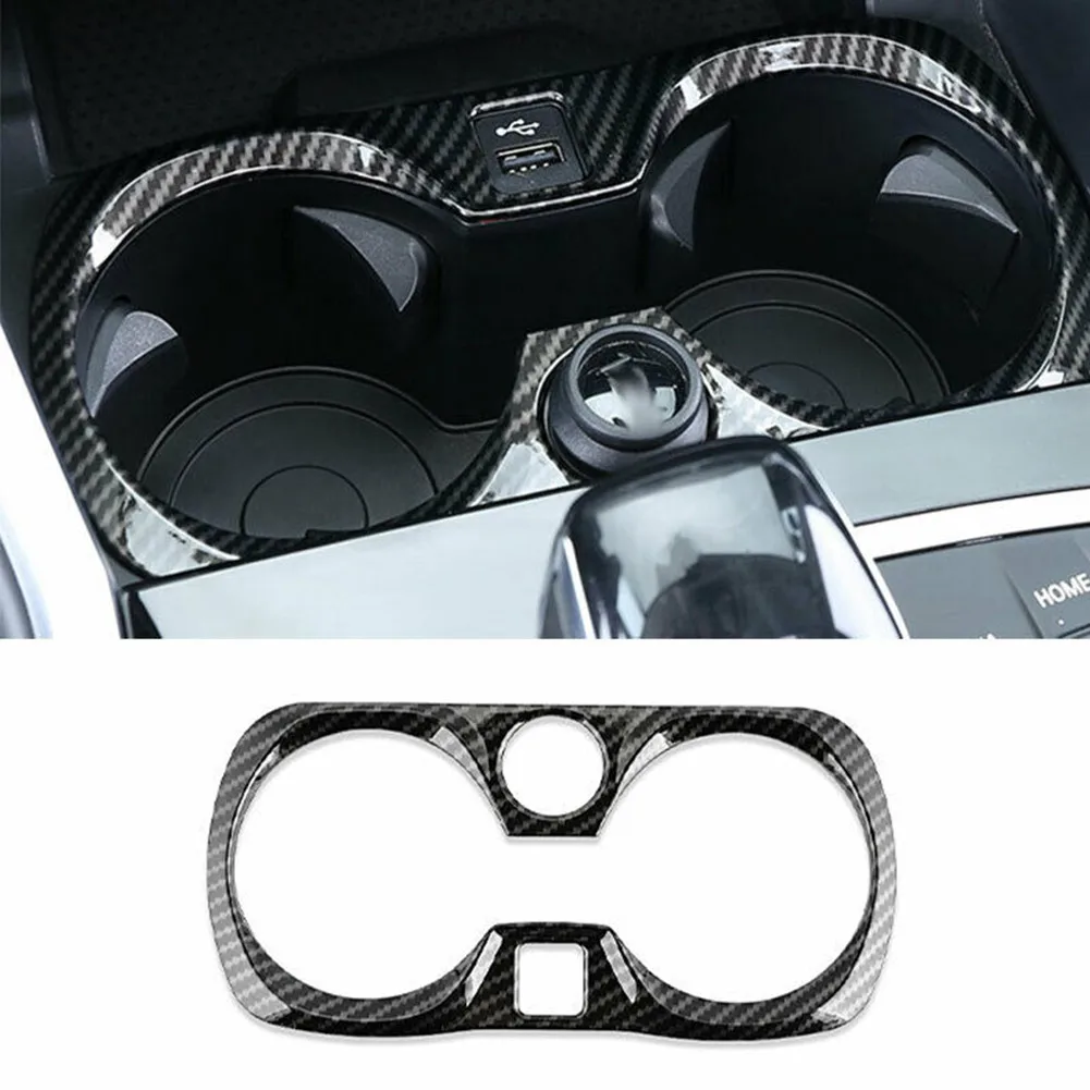 For BMW 3 Series G20 2019-2021 Carbon Fiber Central Console Water Cup Holder Frame Cover Trim Car Interior Decoration Accessorie