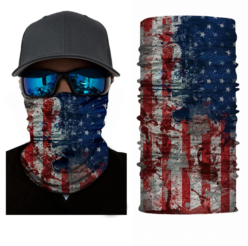 3D Seamless Bandanas National Flag Buffs, Motorcycle Cycling Neck Face Mask, Scarf Headband, Hiking, Ski, Fishing, Balaclava