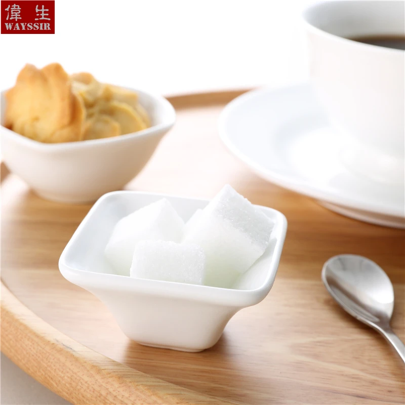 White Porcelain Dish, Small Square Snack, Soy Sauce, Hotel Restaurant, Breakfast Buffet, Ceramic Wasabi Tableware, Oil Dispenser