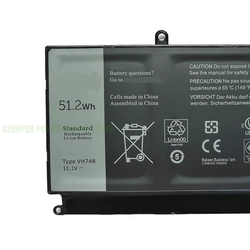 CP Laptop Battery VH748 11.1V/51.2WH For Vostro 5460 5470 5560 14 5480 and Inspiron 14 5439 V5460D-1308 V5460D-1318 5470D-1328