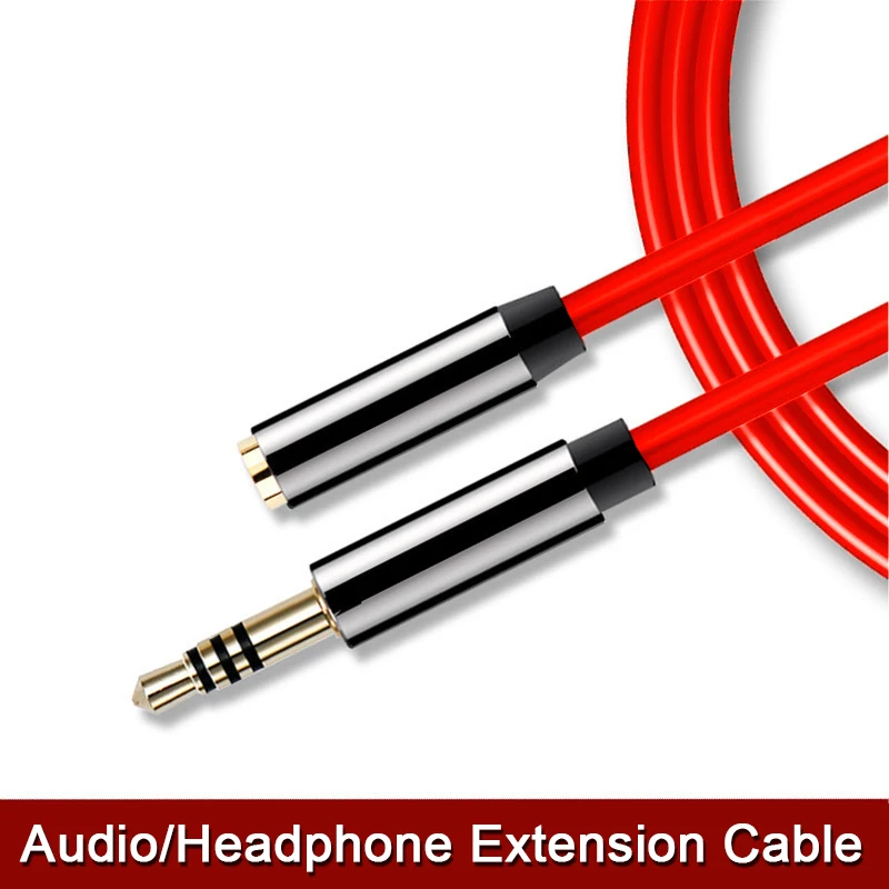 3.5mm Jack AUX Audio Male To Female Extension Cable With Microphone Stereo 3.5 Audio Extension Cable Compatible For PC Headphone