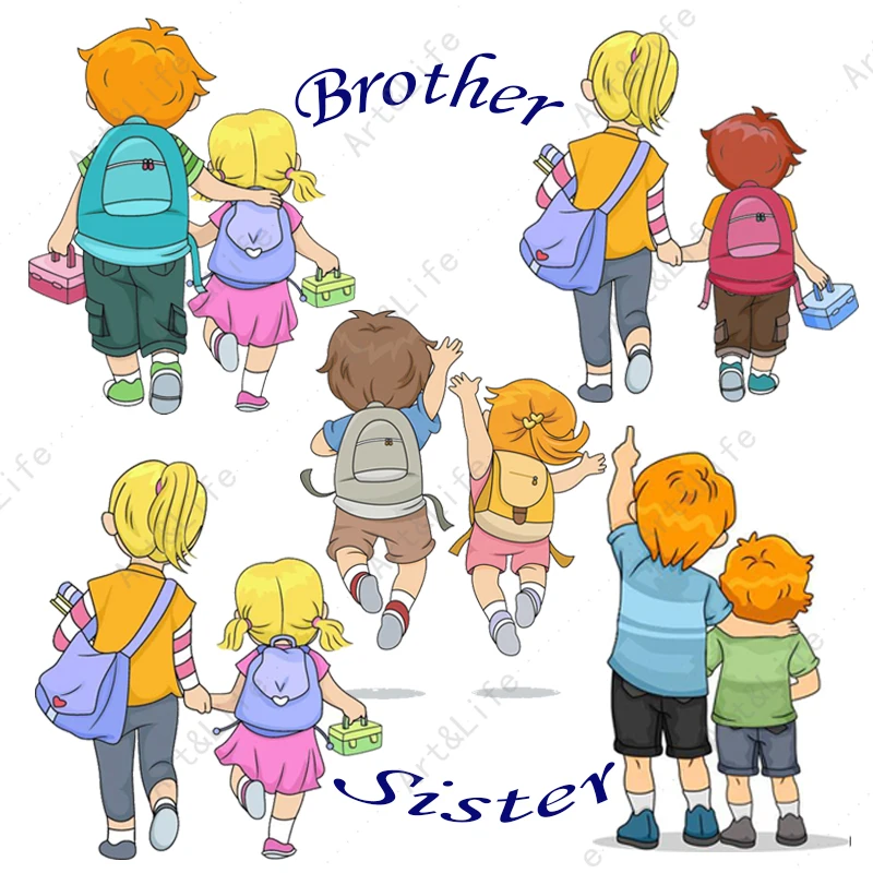 Good Brother and Sister Family Mother Back Hot New Metal Cutting Dies Stencils for Scrapbooking Festival Card Album Embossing