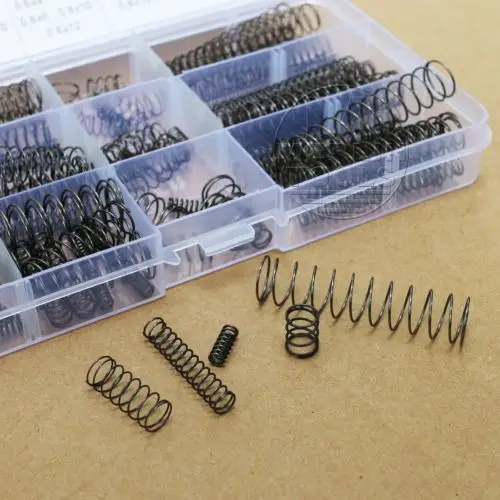 136 Pcs Wire dia 0.2 - 0.6mm OD 2-12, 68 Value Steel Compression Springs Kit PKG