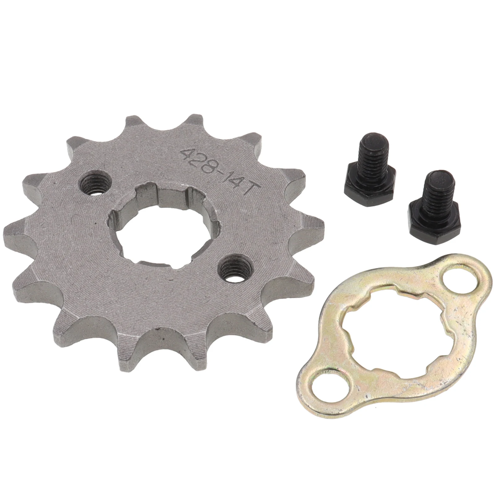 17mm 20mm Front Motorcycle Engine 428# 10T 11T 12T 13T 14T 15T 16T 17T 18T 19T Teeth Chain Sprocket With Retainer Plate Locker