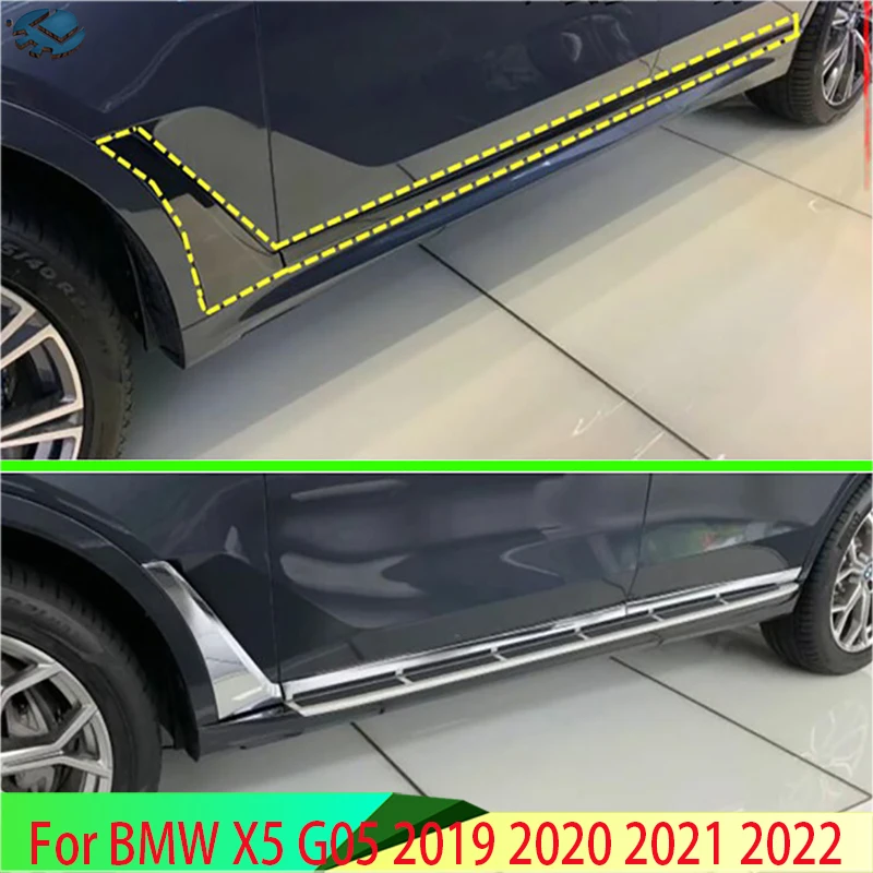 

For BMW X5 G05 2019 2020 2021 2022 Car Accessories Stainless Steel Side Door Body Molding Moulding Trim