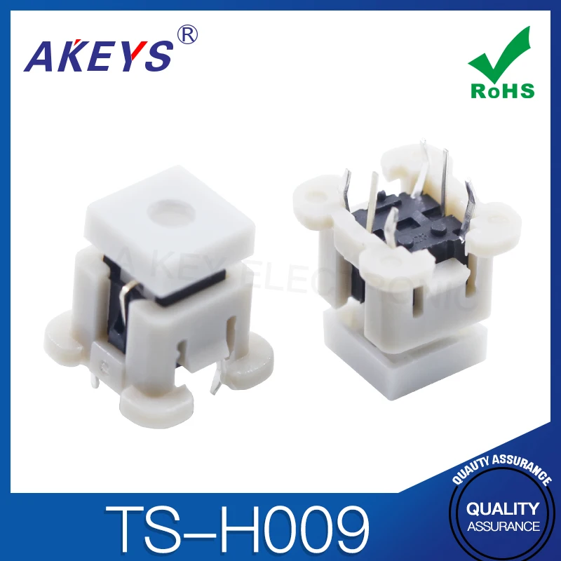 TS-H009 light touch switch with light button 6-Pin straight plug five-color with sheath 8.5 * 8.5 * 11 TS-LS-003