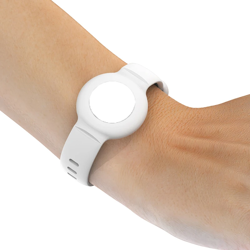 Untuk Apple Airtag Pelacak Pencari Lokasi Gelang Antihilang Silikon Casing Pelindung Penutup Desain dengan Gesper Gelang untuk Airtag