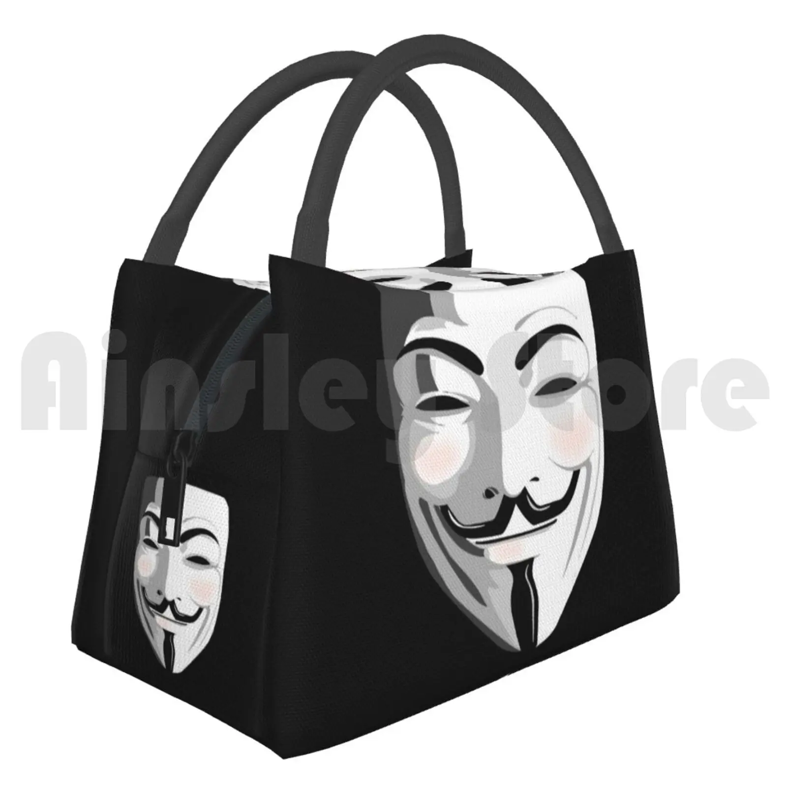 

Portable Insulation Bag Guy Fawkes Tank Athena Riot Alpha Anonymous Protest We Are Legion Spec Ops Black