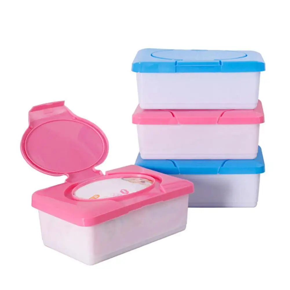 

Wet Tissue Storage Box Plastic Case Home Office Wipes Holder with Buckle Lid Household Plastic Dust-proof Toilet Paper Holder