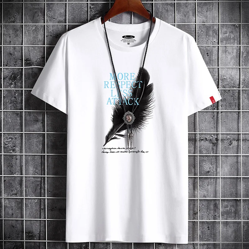 New 2021 Fashion Anime T Shirt White Oversized Summer for Men Clothing Graphic Vintage T-shirt Tshirt Harajuku Manga Anime S-6XL