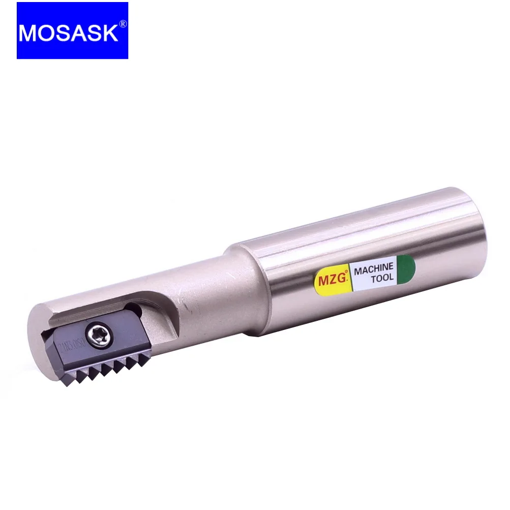 MOSASK SR Tool Shank Dia 10 12 14 18 mm  CNC Lathe Machine Clamp Single-edged Thread Milling Cutters