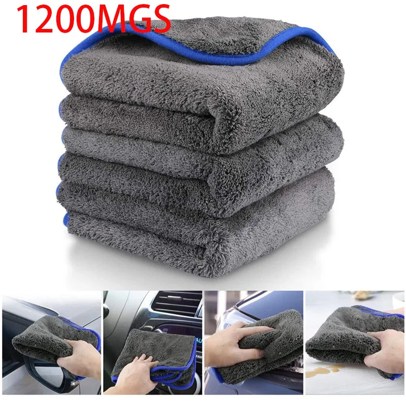 1200gsm Ultra-gruba mikrofibra Detailing samochodowy ręczniki do mycia ręcznik do czyszczenia ręcznik do domu mycie samochodu suszenie automatyczne polerowanie