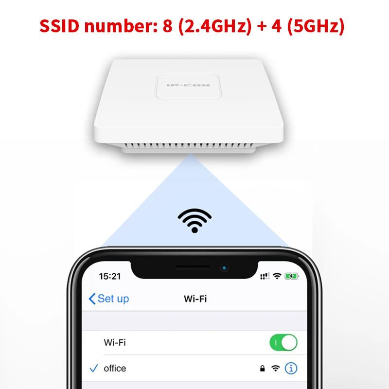 IP-COM W63AP Indoor Mount 1200M 11ac Wave2 Gigabyte Wireless Access Point Wifi Repeater Wifi AP Support PoE/DC