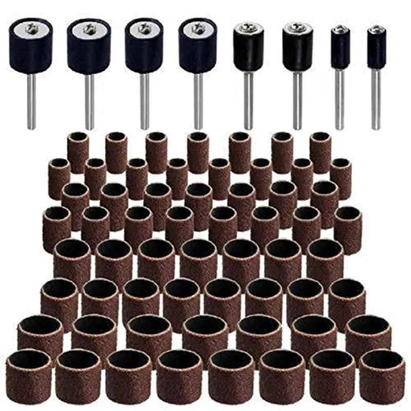 

51PCS/11PCS Drum Sanding Kit Fits for Dremel Includes Rubber Drum Mandrels Drum Kit Sanding Bands Mandrel