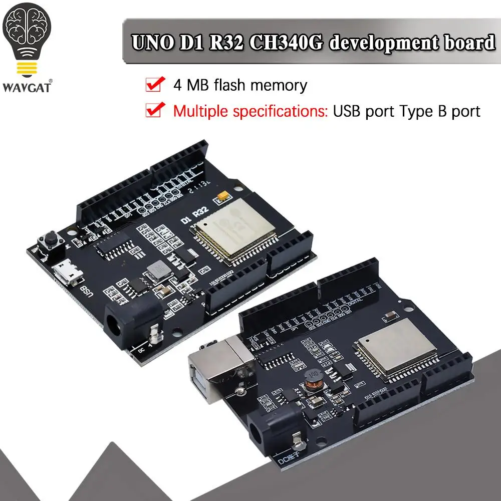 ESP32 For Wemos D1 Mini For Arduino UNO R3 D1 R32 WIFI Wireless Bluetooth Development Board   4M Memory One