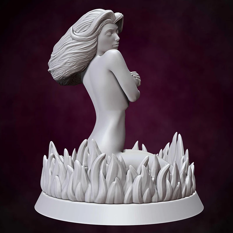 Modelo de resina de 60mm, figura de busto para meninas sem pintura e sem cores