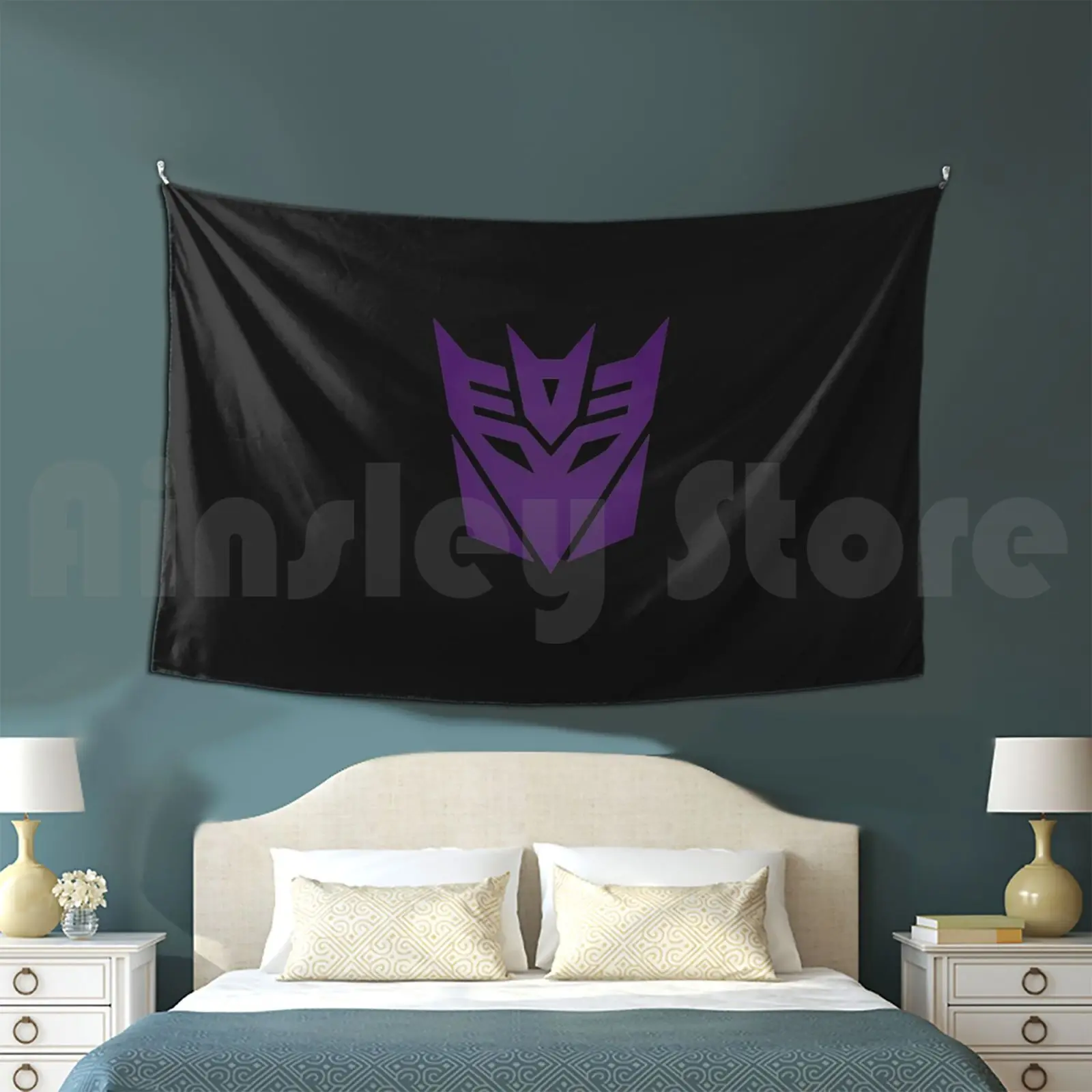 Decepticons Logo Tapeçaria Sala de estar Quarto 489 Logogami Logo Emblema Símbolo Autobots Decepticons Prime