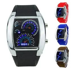 Reloj de pulsera Digital LED para coche, velocímetro RPM con banda de goma, estilo Turbo, regalo, gran oferta