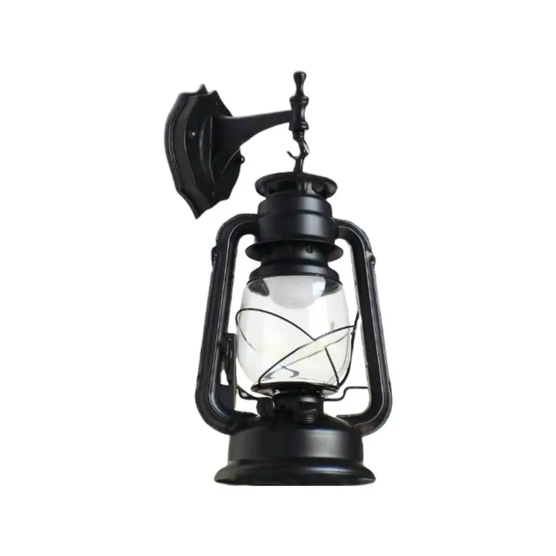 Imagem -03 - Antique Vintage Rústico Lanterna Lâmpada Wall Decor Sconce Luminária Interior e Exterior E27 Drop Shipping