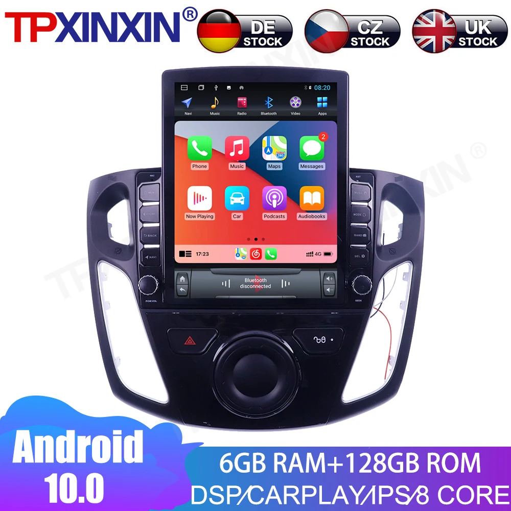 Android 6G+128GB For Ford Focus 2012 - 2017 Car DVD Multimedia Radio Player IPS Touch Screen GPS Navigation System DSP Carplay