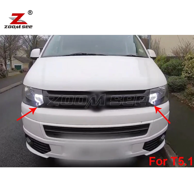 2pc x Top quality P21W Ba15s Canbus White LED DRL Daytime Running light bulb for VW Transporter T5 T5.1 T6 (2010-2019)