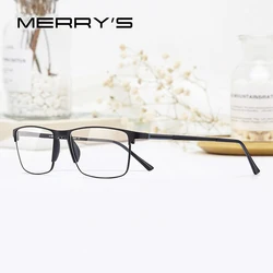 MERRYS DESIGN Men Fashion Alloy Optics Glasses Frames Student Square Ultralight Myopia Prescription Glasses S2037