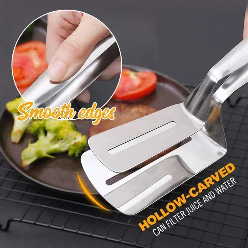 Đồng Hồ Nam Dây Thép Không Gỉ Flip Clip Tự Chọn Dụng Cụ Nấu Ăn Thịt Muối Bánh Mì Phục Vụ Kẹp Thịt Nướng Bếp Phần Bếp Đồ Dùng Nấu Ăn