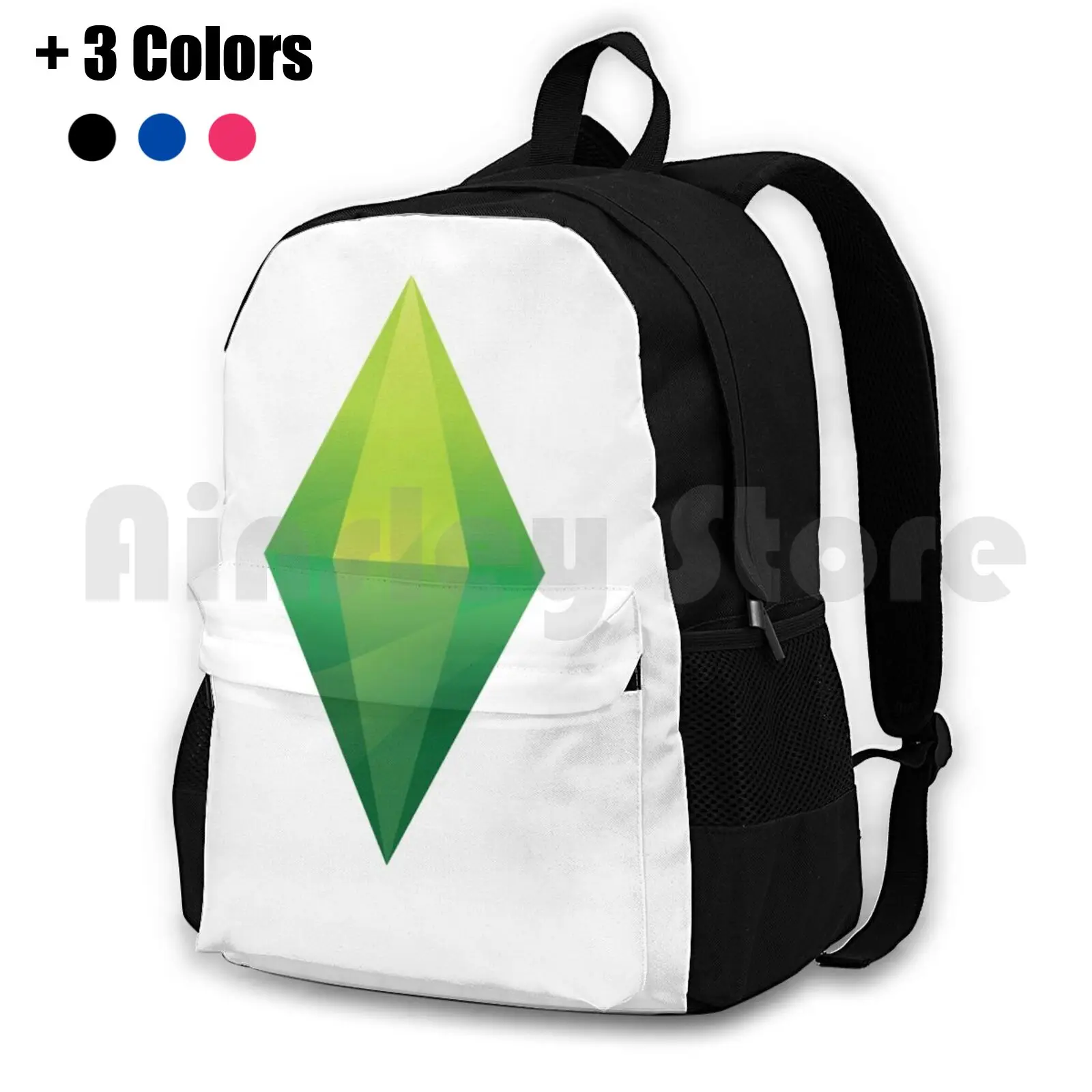 Sims Plumbob Outdoor Hiking Backpack Riding Climbing Sports Bag Sims Sims 4 Fun Cool Games Video Games Girly Tumblr Gamer