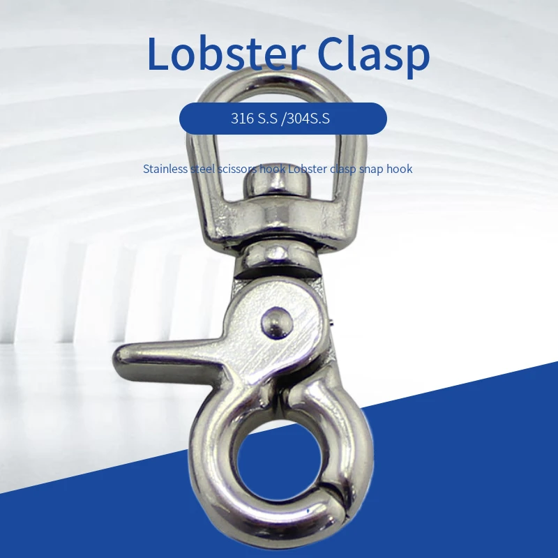 Stainless Steel Metal Craft Component Casting Rotatable Big Lobster Clasp