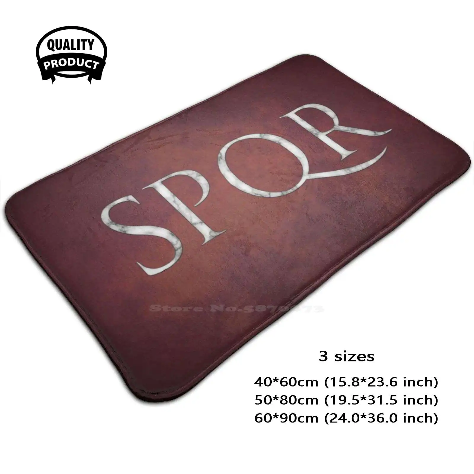 Spqr - The Senate And People Of - In Marble On Red Soft Cushion Home Carpet Door Mat Car Rug Spqr Republic Senate People Livy