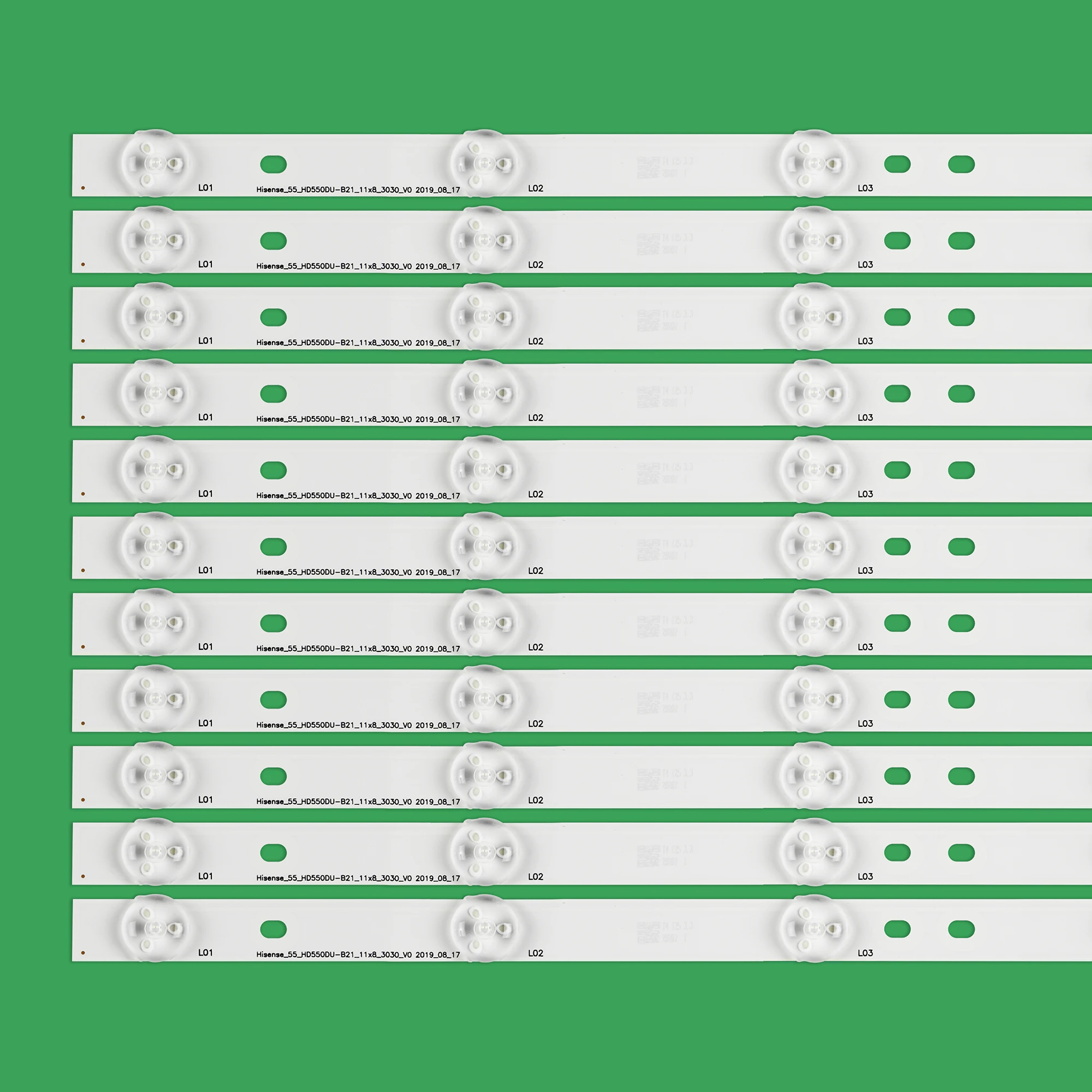 New 1set=11PCS 8 LEDs 585mm LED backlight strip for Hisense LED55EC520UA 55-HD550DU-B21-11X8-3030c-v0 1150644 TH-55DX400C