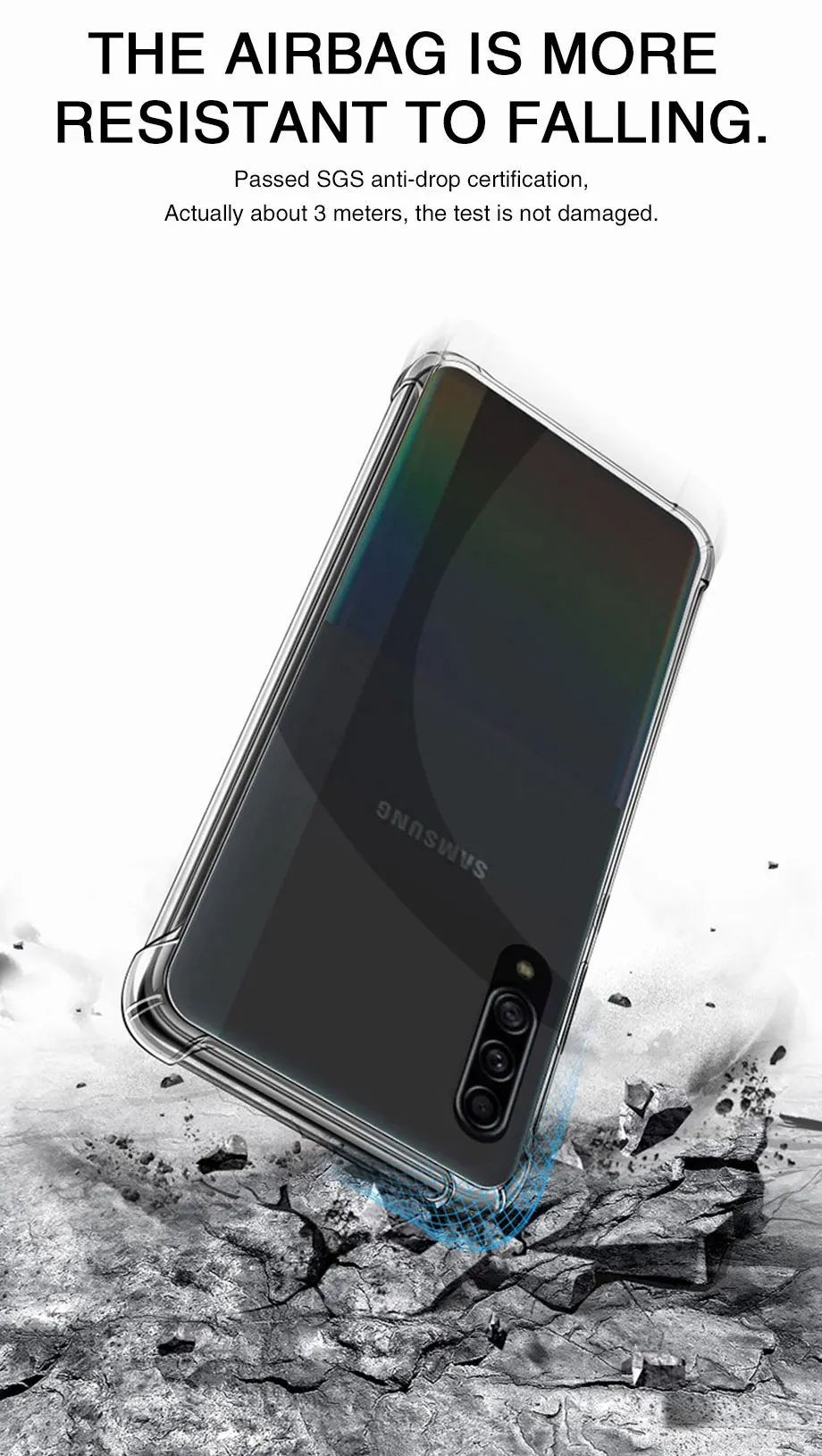 Transparent Shockproof Phone Case For Samsung Galaxy A50 A51 A70 A31 A11 A71 A10 A20E A20 A30 A50S A12 A30S Silicone Back Cover