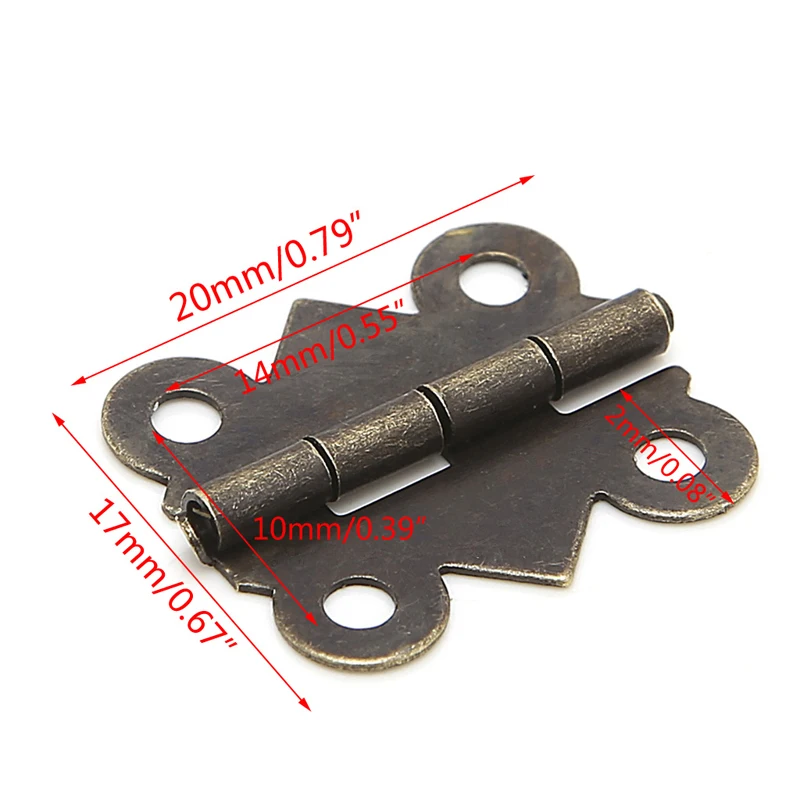 Box Hinge Furniture 10x Mini Butterfly Door Cabinet Drawer Jewellery  20mm x17mm Windows 10 Pro Key Magnet Washi