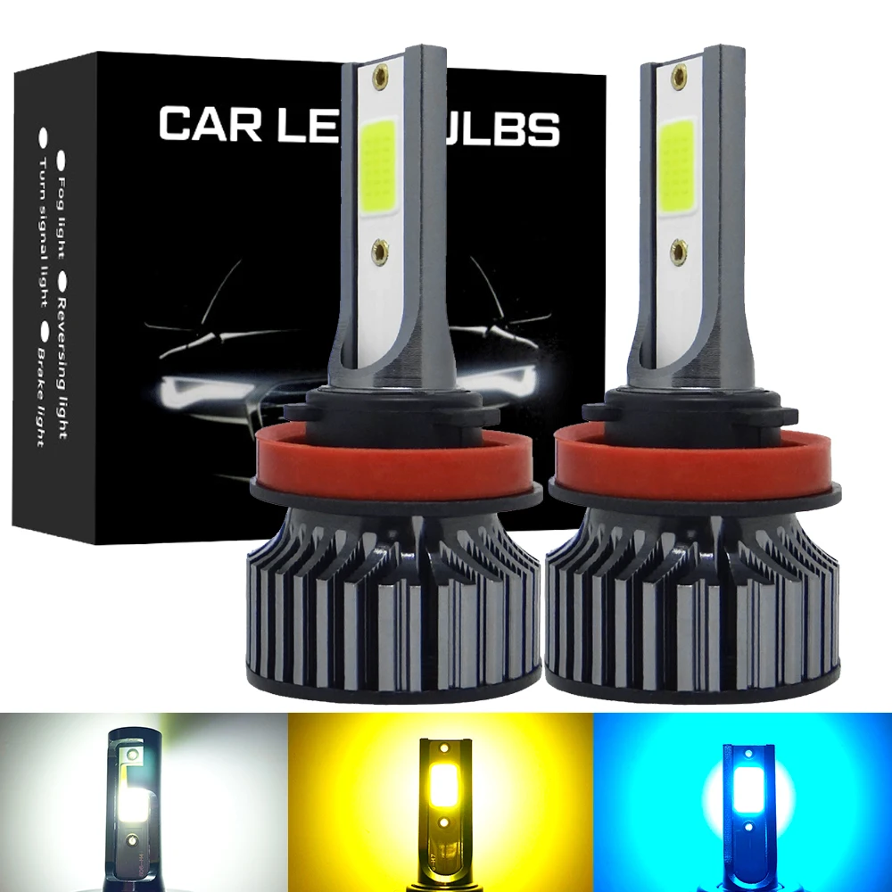 2X H4 Led Headlight LED Bulb for Car Fog Light Bulb H1 H3 H7 LED H11 9005 9006 HB3 HB4 9000LM 12V Diode Lamps 3000K 6500K 8000K